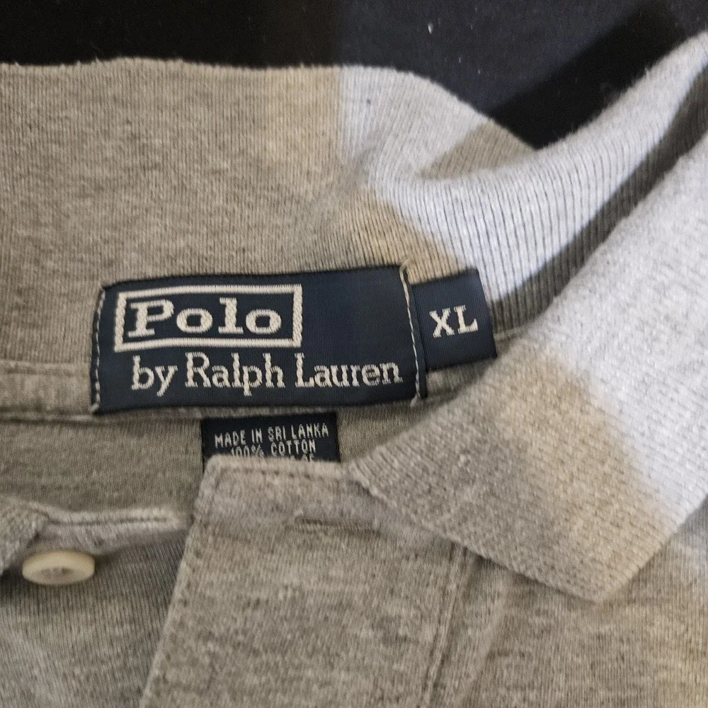 Polo Ralph Lauren Vintage Long, Tennis Tail Short Sleeve‎ Polo Shirt Sz:XL